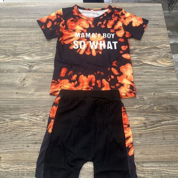 “Mamas Boy So What” 2T Baby Outfit. Short Sleeve Tee and Shorts. NWT - Picture 1 of 4